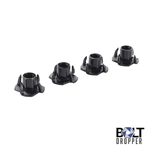 Miniatura 6 de Bolt Dropper Tuercas en T - Tuerca de 4 puntas de acero inoxidable - Inserto de rosca resistente de 38 pulgadas - 16 para madera - Perfecto para