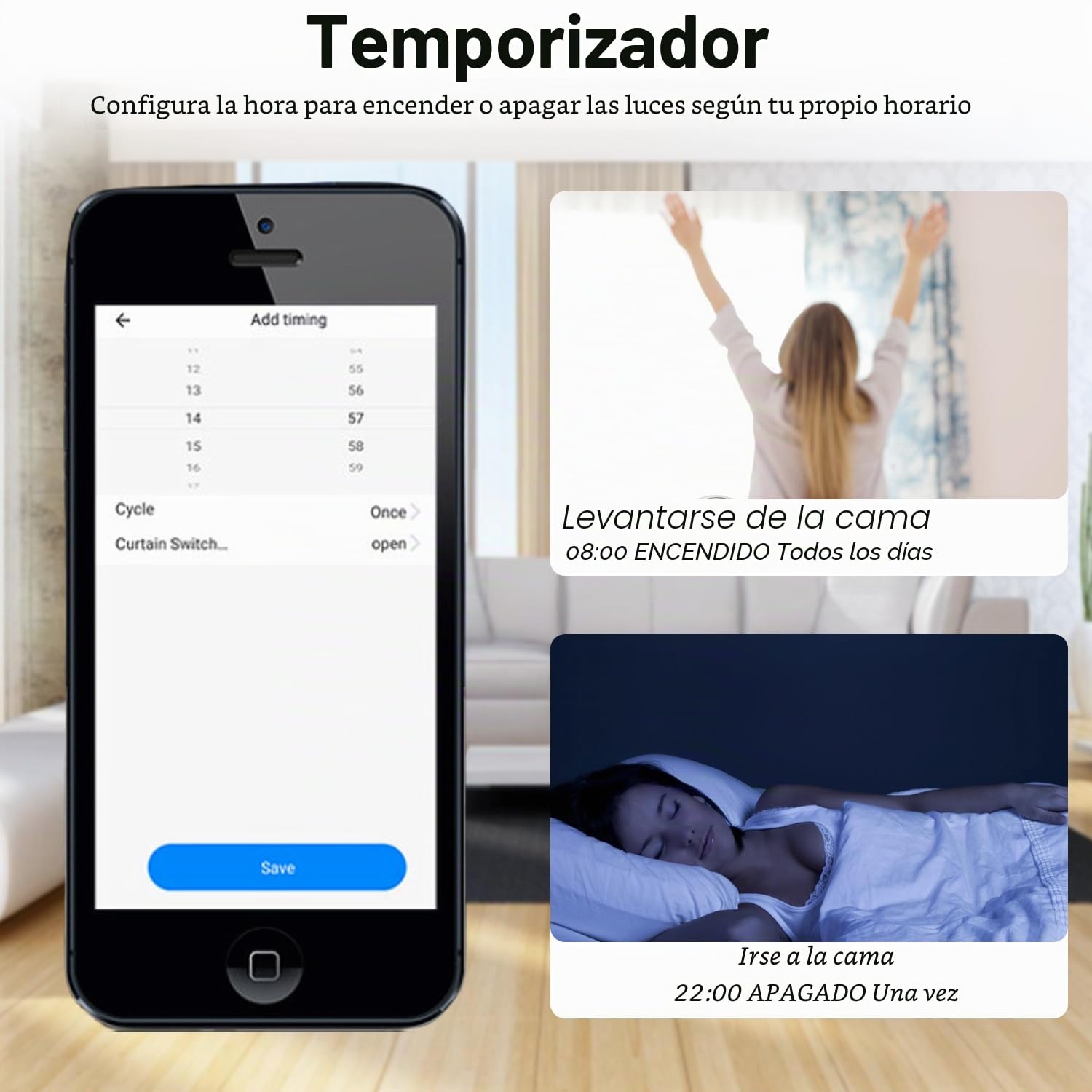 Control de persiana por radio Nizirioo, módulo receptor para persianas y toldos, compuesto de mando a distancia RF, alcance