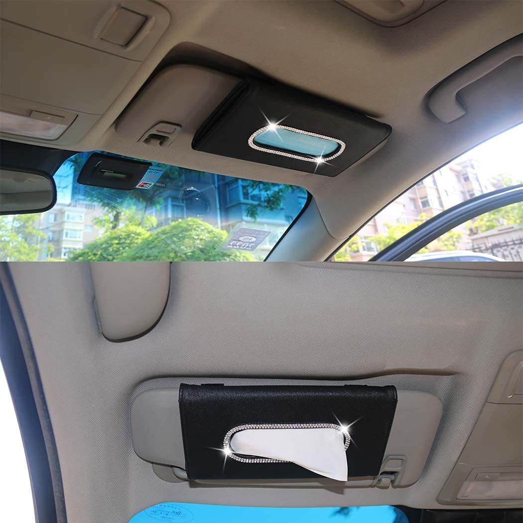 caffulin Mask Holder for Car Tissue Holder for Car Visor Tissue Box Holder for car Napkin Holder for Car Bling Car Accessories