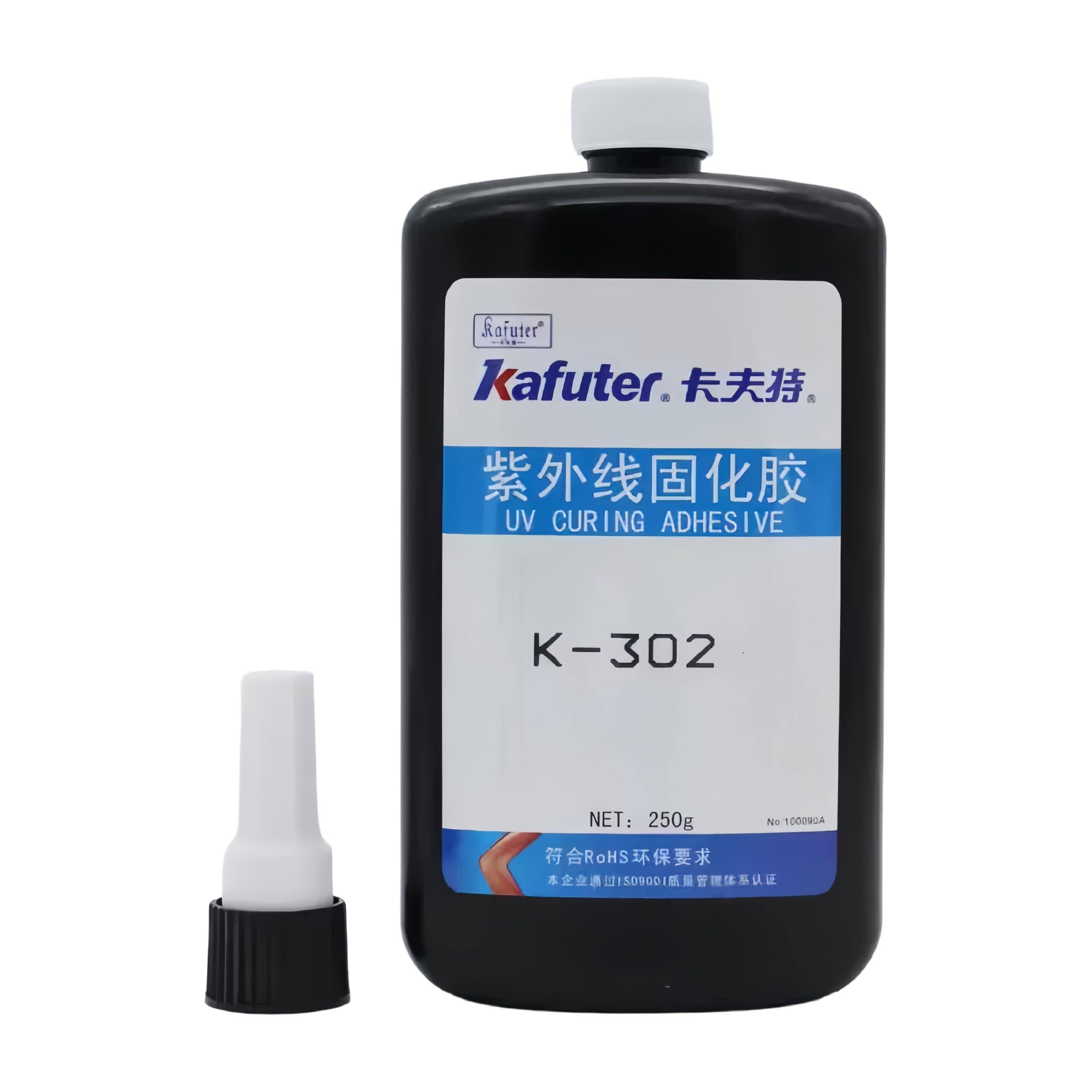 VIDOO Kafuter K-302 Fijador Estructural Materiales Cruzados, Adhesivo Ultravioleta 50 g y 250 g para Chapa Metálica y Vidrio, Polímero Fijación Aleación Alta Estabilidad, 250g