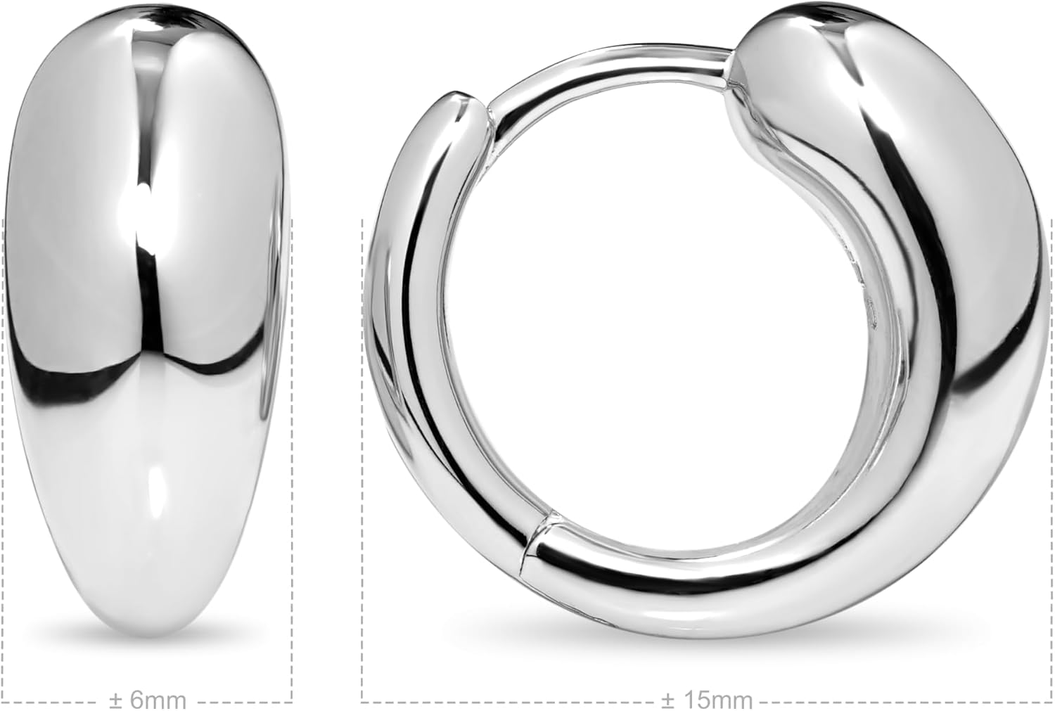 DEVATA Gold or Rhodium Plated Sterling Silver 925 - Hoop, Huggie, Stud, Drop Earrings for Women – Heart, Knot, Clover, Infinity, Mariner, Cable, Daisy, Rope, Ribbed, Dome