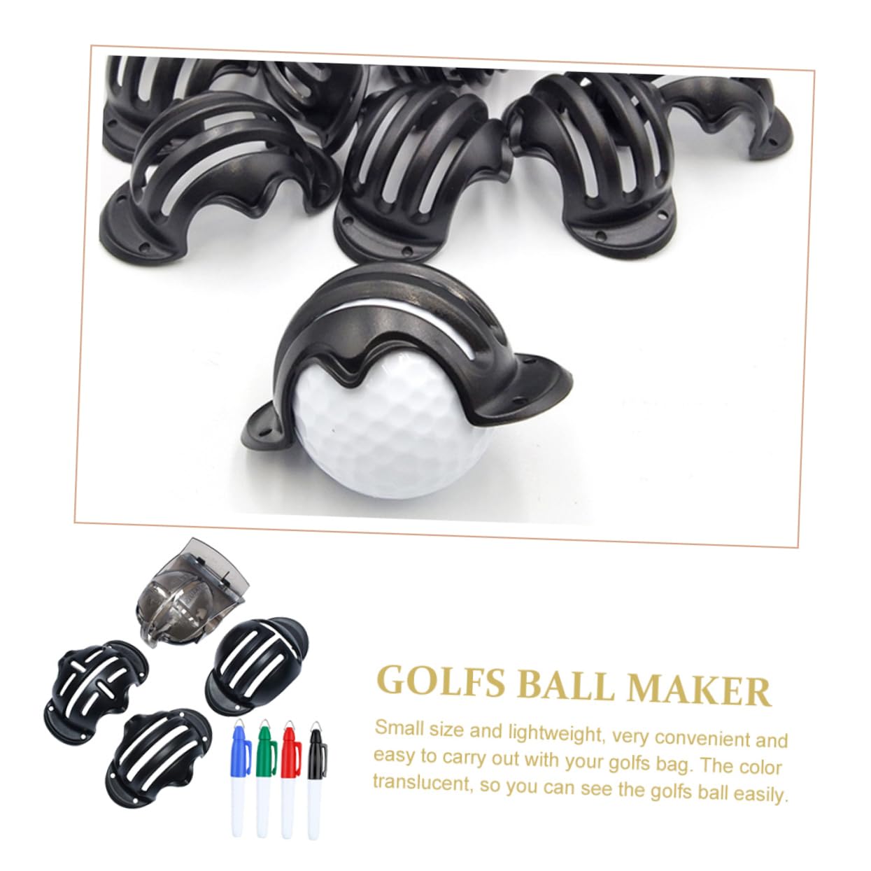 BESPORTBLE 3 Sets Golf Markierstift Golfzubehör Golflinienmacher Einfach Zu Verwendende Tragbare Golflinienschublade Mit Kunststoff-Tee
