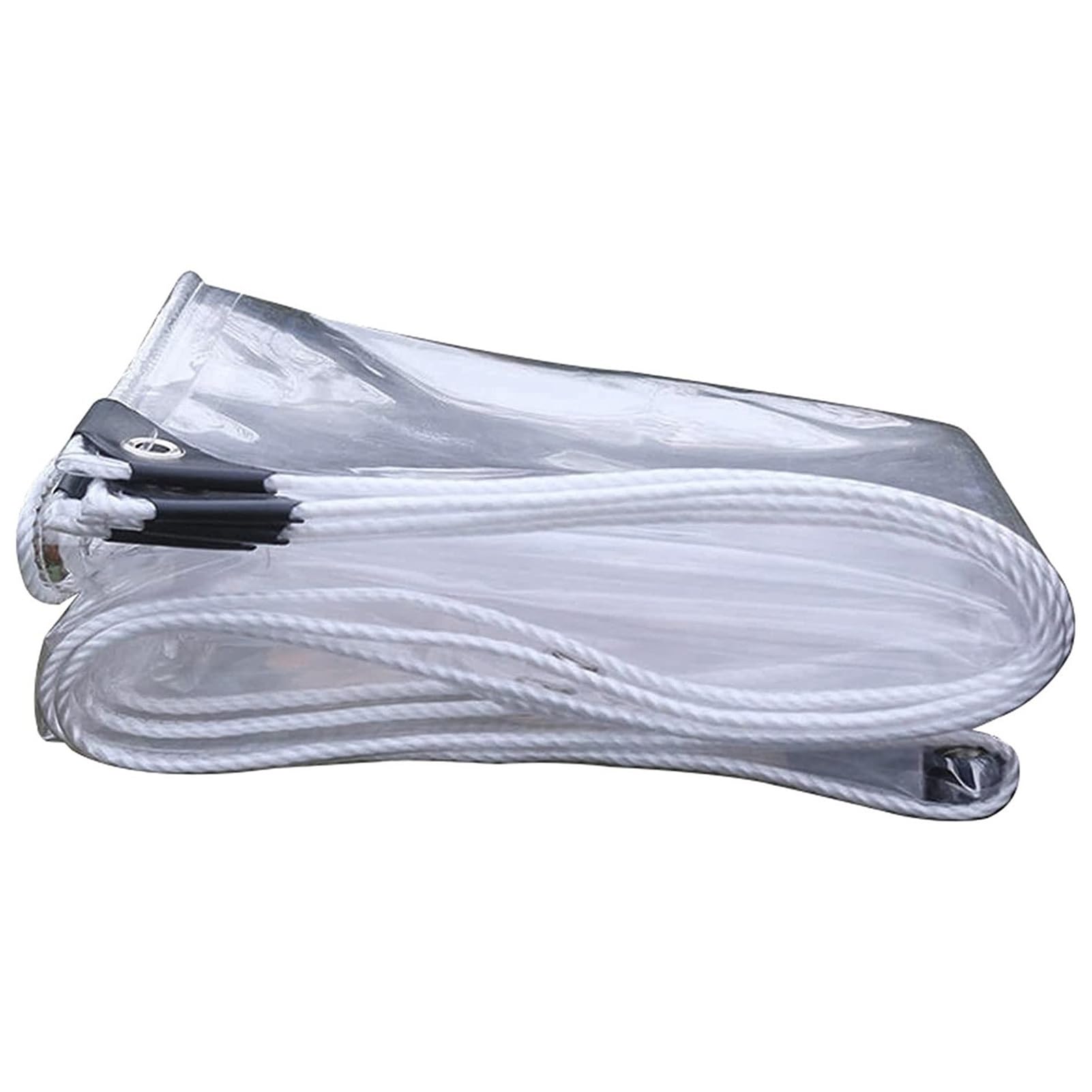Helder Heavy Duty 420 g/m² dekzeil Waterdicht PVC Transparant Tarp Sheet - Water Stofdicht Koud Weerbestendig Regenbestendig Plant Tuinieren Cover 2x2m 3x4m 5x6m (Size : 4x6m