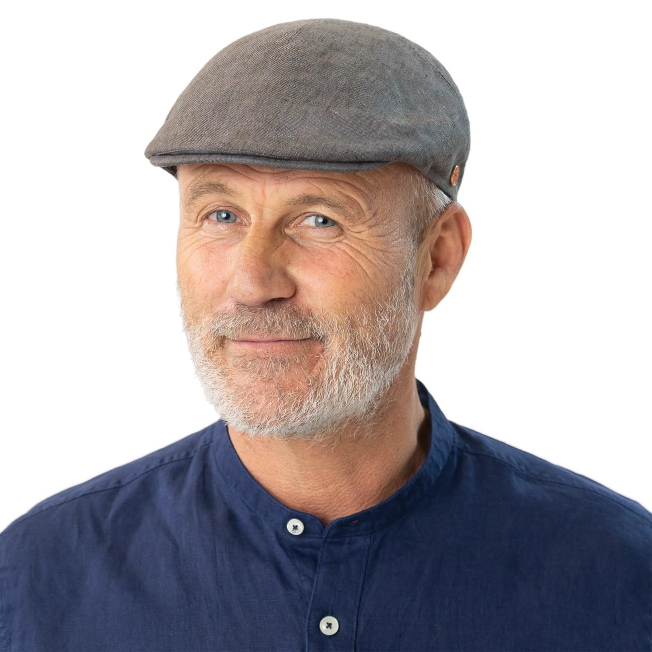 Mayser Sidney Leinen Schirmmütze Flatcap UV-Schutz 30 Handmade Made in EU Herren Sommer