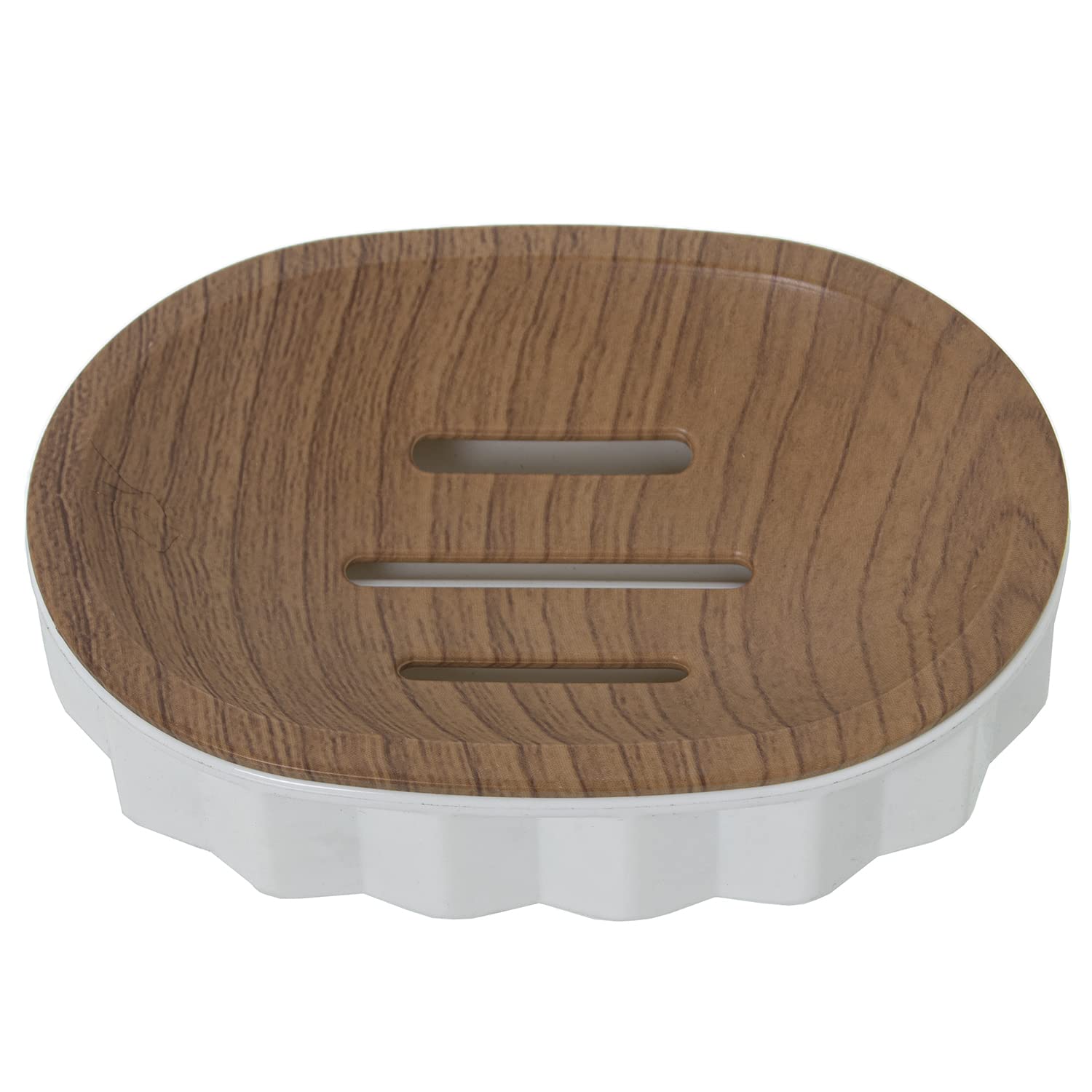 Porte-savon de bain acrylique blanc rectangulaire 12,5 cm pour accessoire vasque