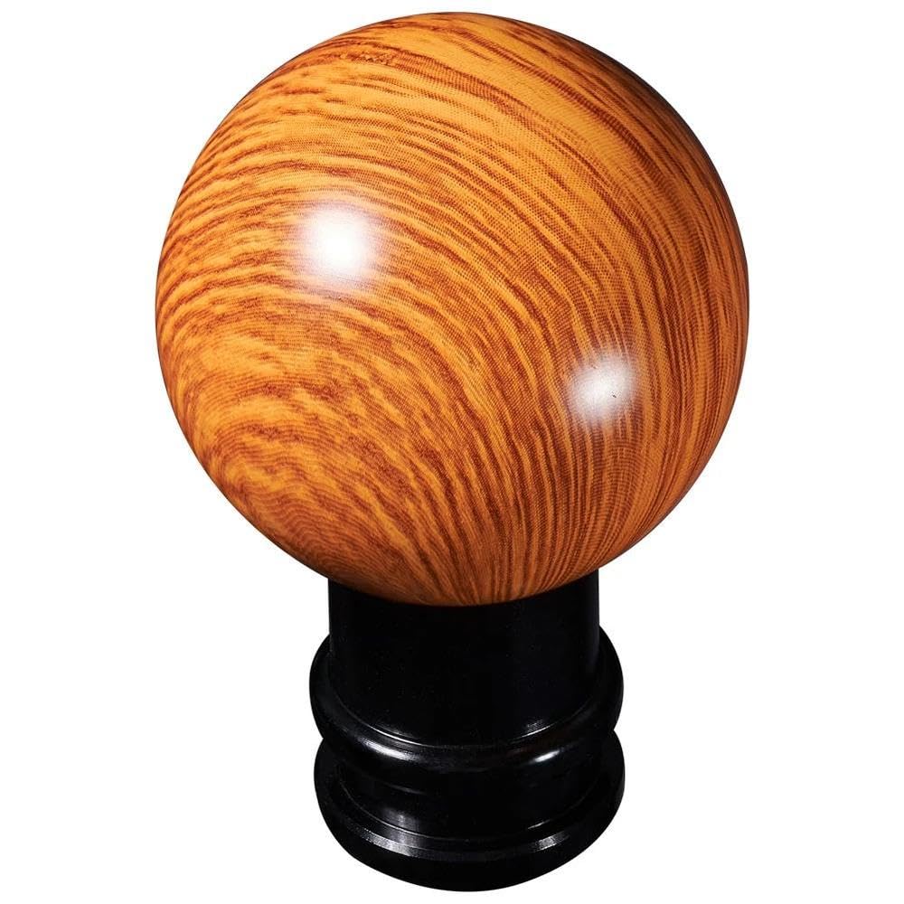 HYASDBWE Mahogany Wood Grain Aluminum Gear Shifter Knob Universal Manual/Automatic Transmission Vehicle Car Accessories Gear Shifter Parts(Beige)