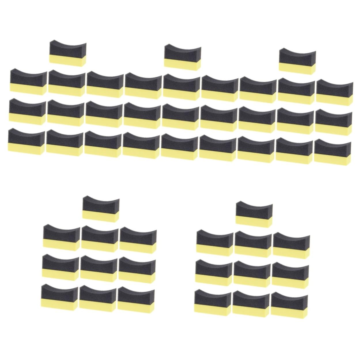 Cabilock 5 Series Esponja De Lavado De Autos Esponja De Coche Aplicador De Brillo De Llantas De Limpieza Almohadillas De Cera Lavar Húmedo Suave Largo Compuesto PE 10 Piezas X 5