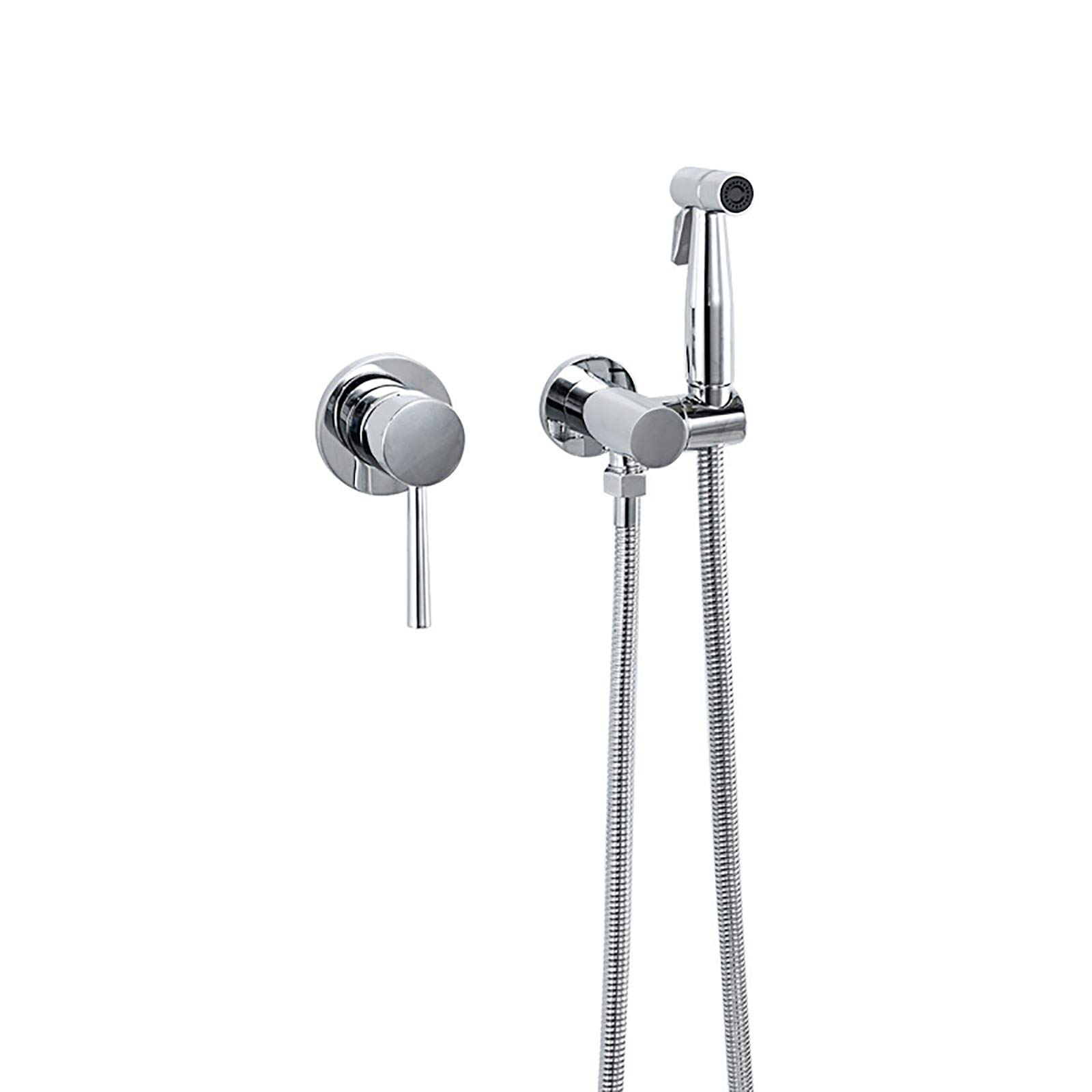 Pulvérisateur de bidet eau chaude et froide jet ajustable kit en laiton chrome mural