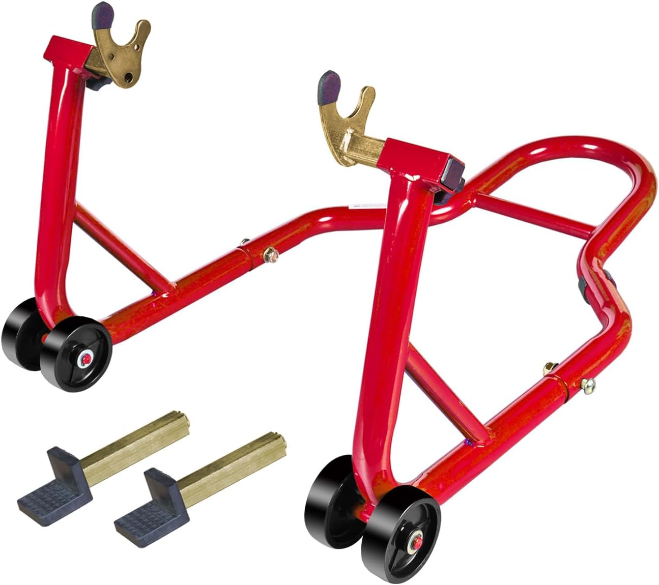 Jack Boss Motorcycle Stand Front and Rear Combo Wheel Lift Stands,500Lbs Capacity,Swingarm Spool Paddock Stands for Sport Bike,Fit for Yamaha Honda Kawasaki