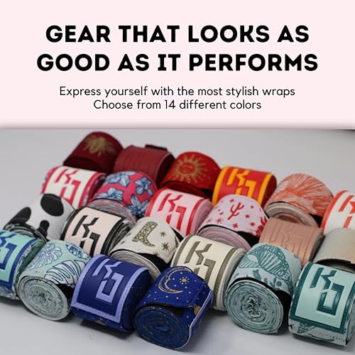 Miniatura 5 de Vendas de mano de guantes de boxeo, envolturas de boxeo con patrón para hombres y mujeres, vendas de mano de boxeo para hombres y mujeres,