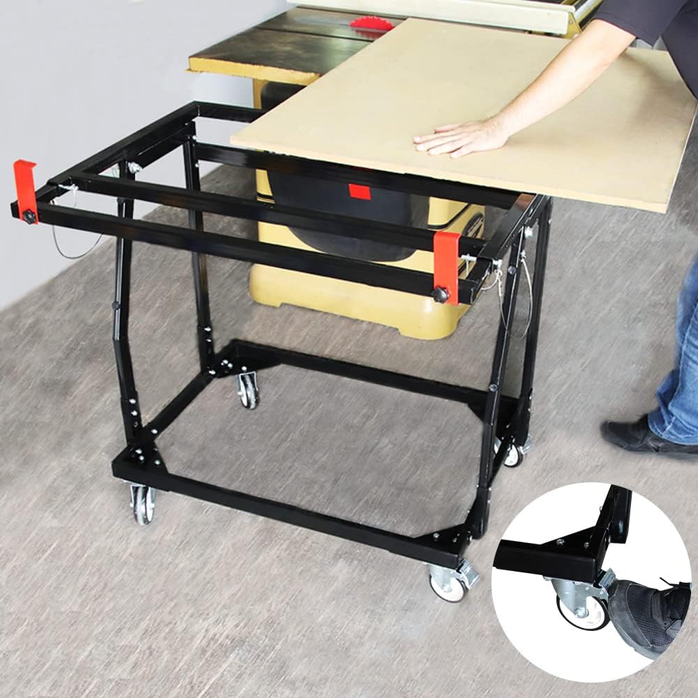 O'SKOOL Drywall Cart, Foldable Tilting Panel Handler Cart with Rubber Swivel Casters, Shop Stand for Plywood,WA05