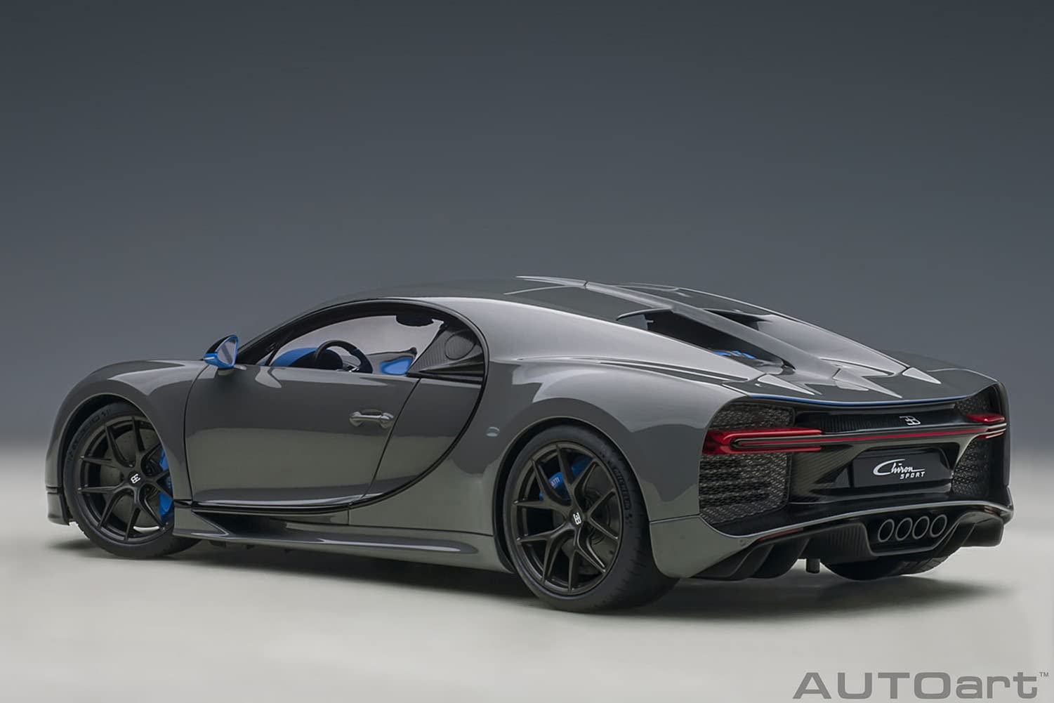 ミニカー autoart 1/18 Bugatti Chiron AUTOart 1/18 Bugatti Chiron Sport 2019, Jet Grey Model Car