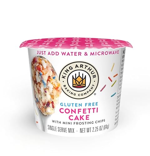 King Arthur, Mezcla de pastel de confeti sin gluten, sin gluten, sin OGM verificado, 2.25 onzas (paquete de 12), el embalaje puede variar