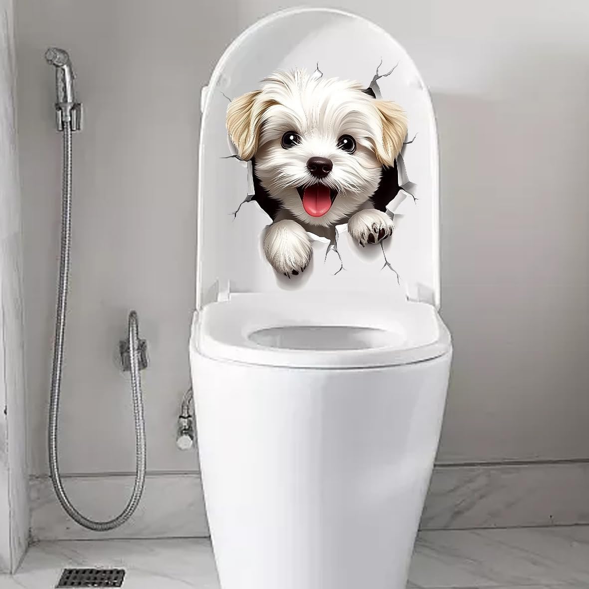 Amazon.co.jp: 動物 3D トイレステッカー おもしろい 猫 犬 リス 便座