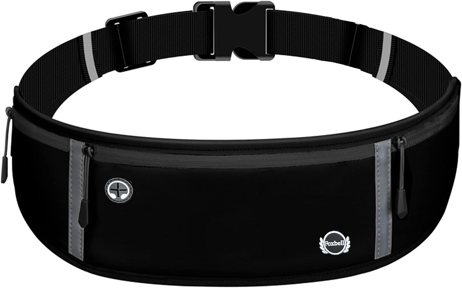 Foxbell Running Belt for Men and Women Slim Cell Phone Holder Lightweight Runners Belt Waist Fanny Pack Holds Phones Up To 6.7 Inches with Fits Up To 50 Inches Waist and Water Resistant Zipper