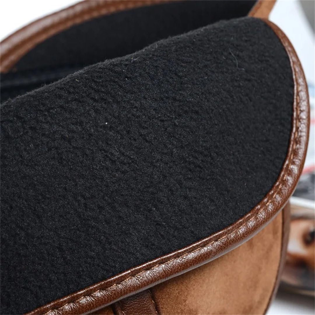 Gorra rusa de ala pequeña para hombre, 100% piel auténtica, cálida, para invierno, estilo newsboy