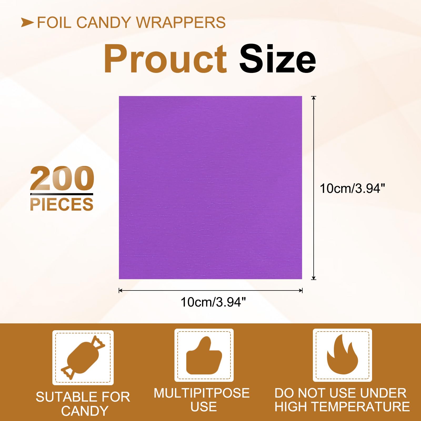 PATIKIL 4x4 Inch Foil Candy Wrappers - Image 2