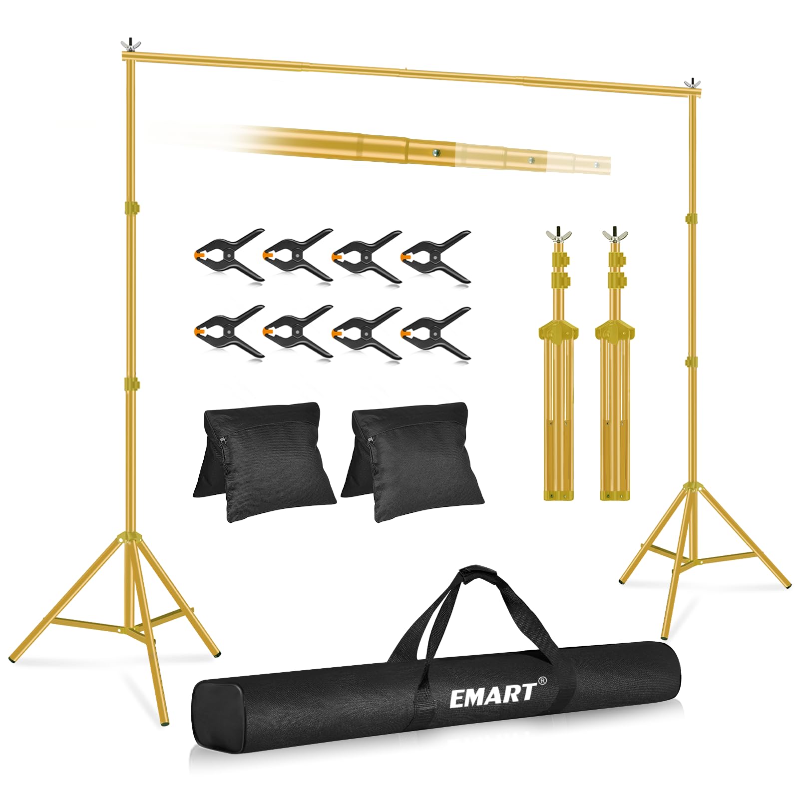 EMART Backdrop Stand 10x7FT Adjustable Back Drop Stand for Party Photoshoot — Amazon image 7