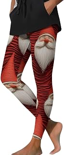 Christmas Legging for Women Red Wine Glass High Waisted Stretchy Xmax Pants Yoga Gym Tummy Control Seamless Pant