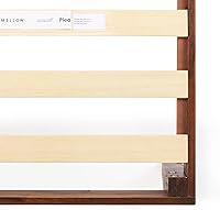 Vista 8 de Mellow Naturalista Classic 12-Inch Solid Wood Platform Bed Wooden Slats, No Box Spring Needed, Easy Assembly Twin, Espresso