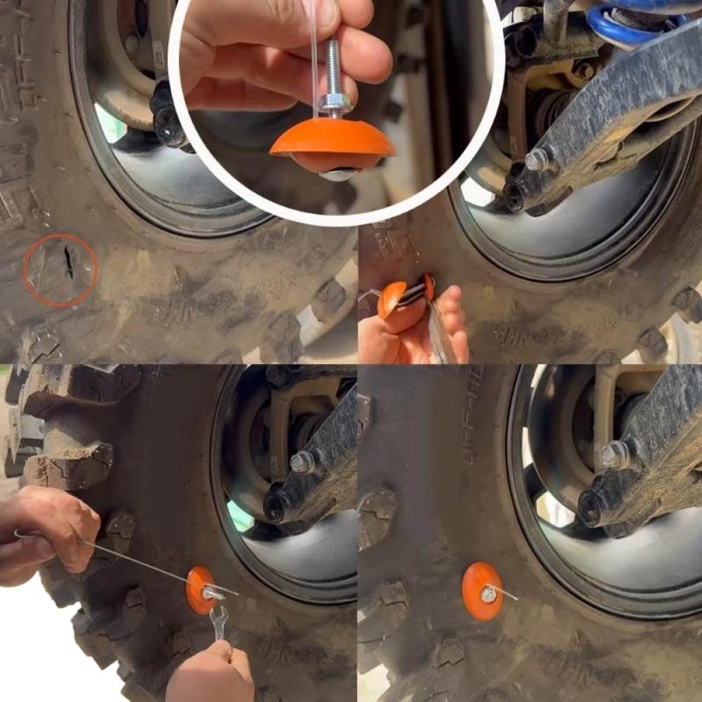 Kit de reparación de pinchazos de neumáticos compatible con cortacésped ATV SXS RZR Talon KRX
