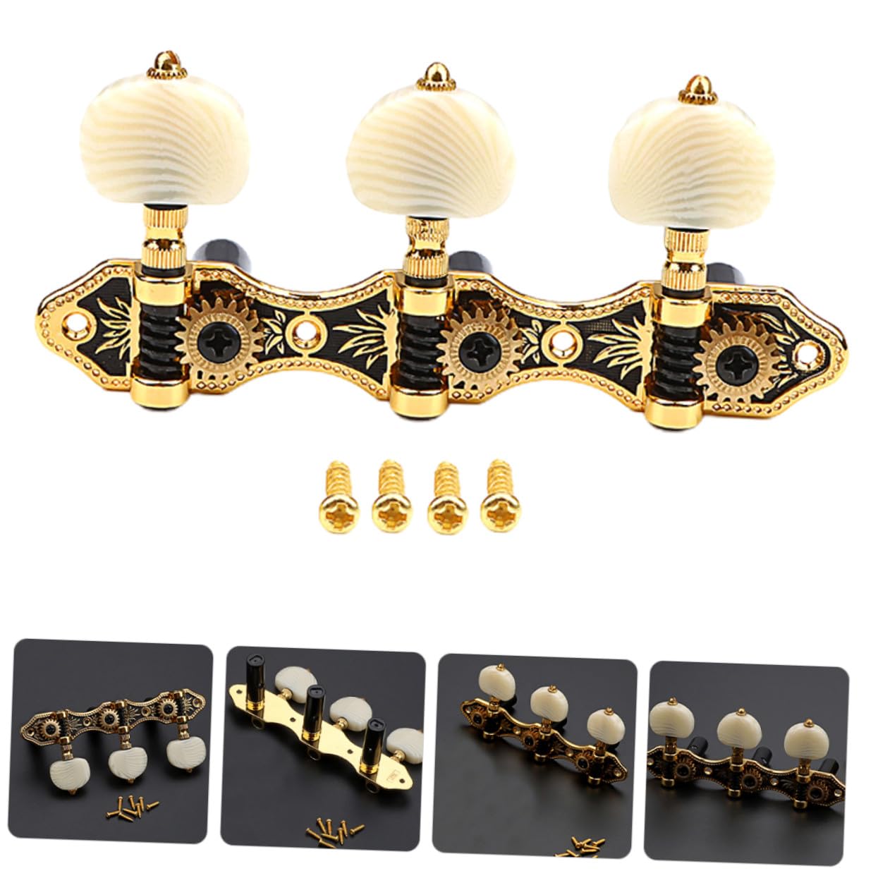 Goldene Gitarrenstimmmechaniken Gc304 1 Satz aus Metall | Gitarre und Ukulele, Stabile Stimmung mit Ergonomischem Design und Präziser Bedienung
