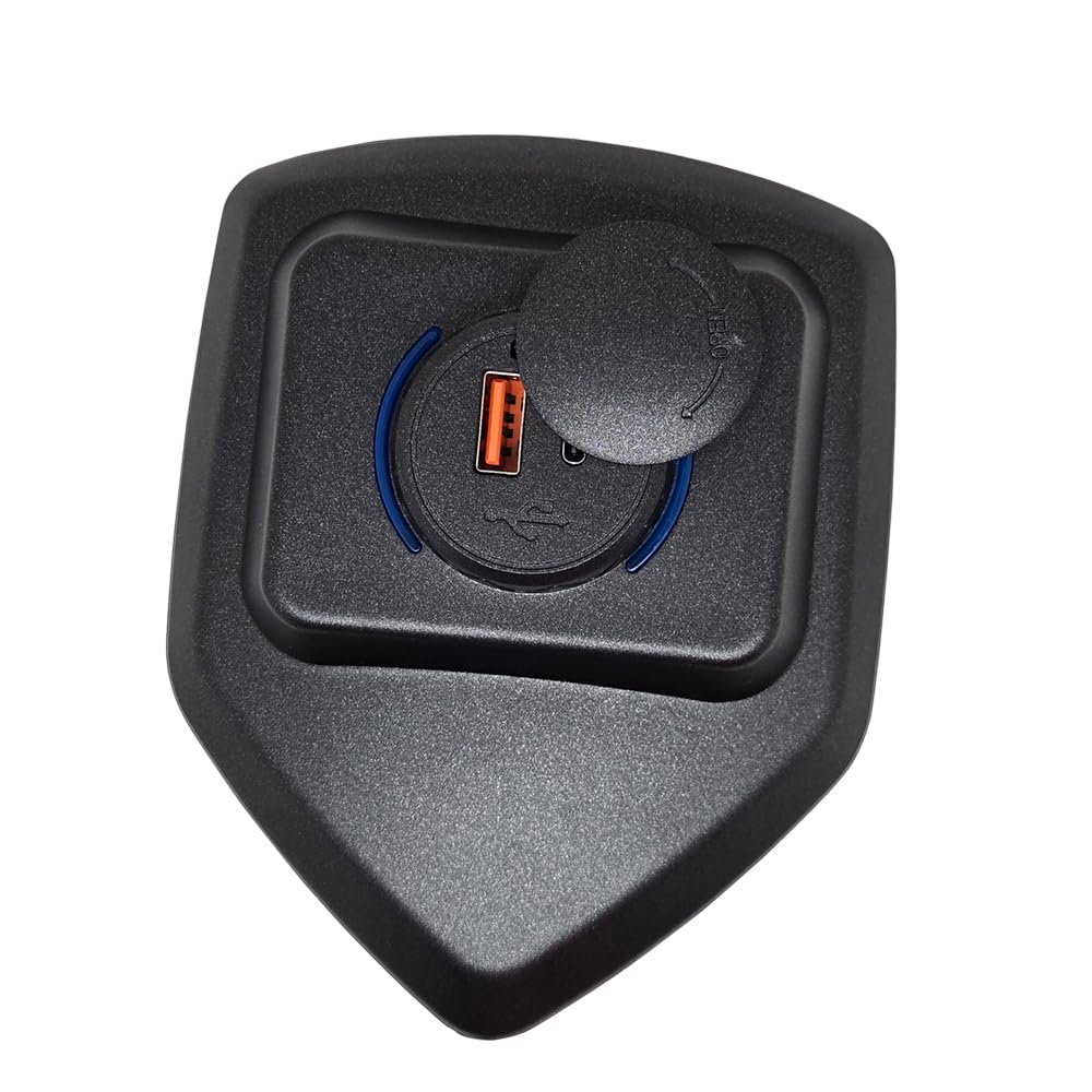 Chargeur de téléphone USB étanche pour moto, charge rapide 3.0 Type-C PD double port USB compatible avec Honda Super Cub 125 C125 2019-2023 (noir)