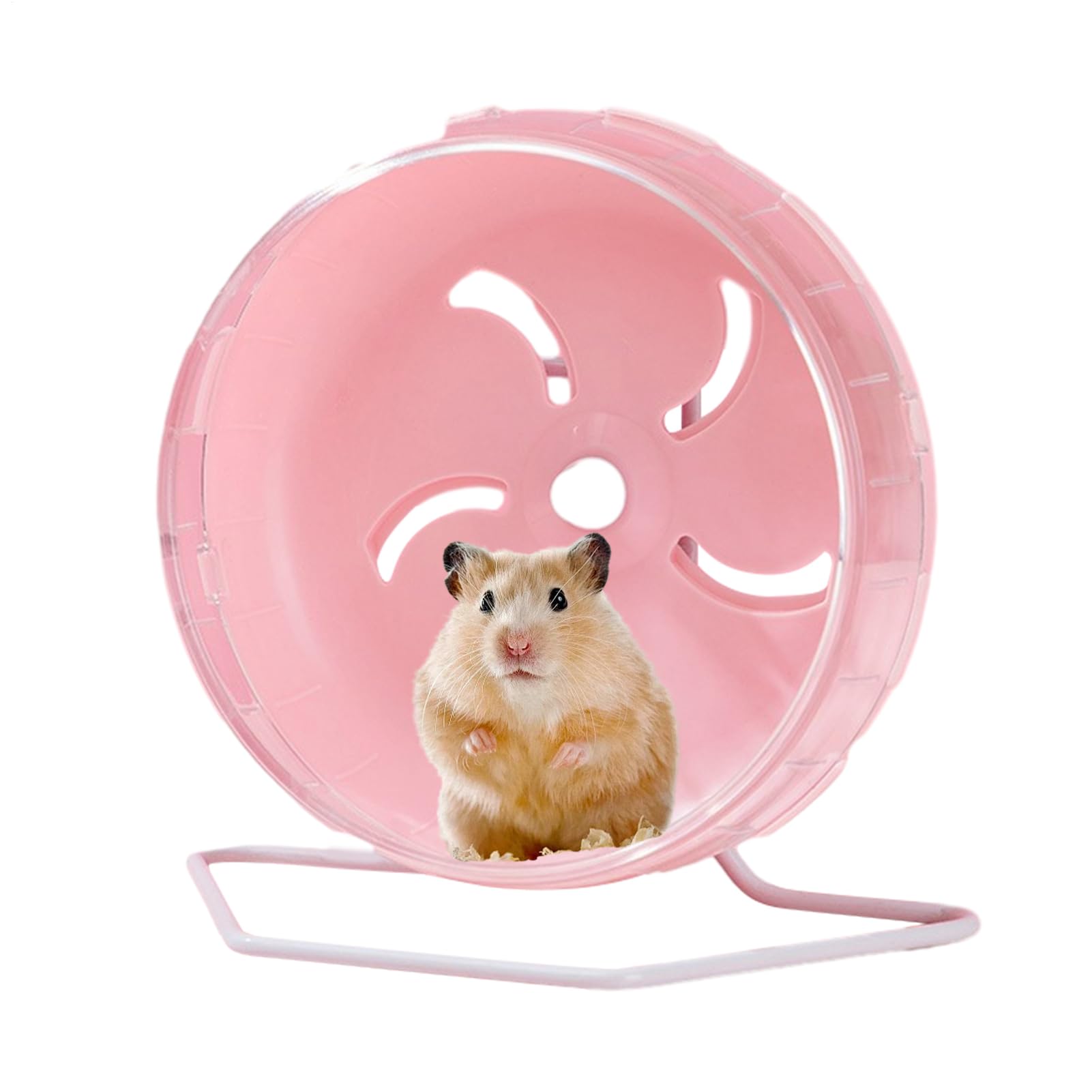 Hamster Running Spinner 5.5 Inch | Quiet Gerbil Running Wheel With Adjustable Stand, Silent Hamster Exercise Wheel With Stand, Small Animal Toys For Hamsters, Gerbils, Mice, Hedgehog