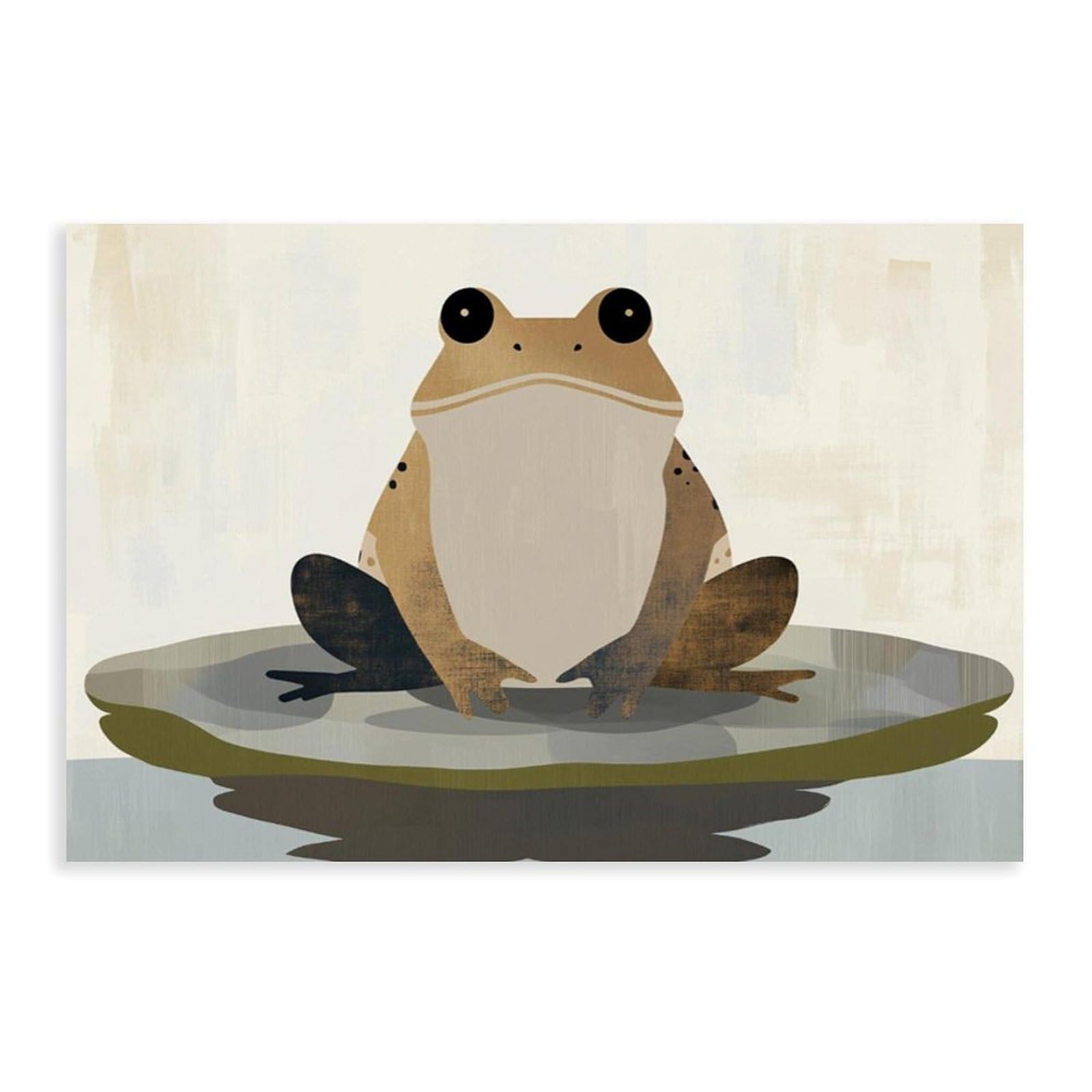 Bareronor Frog Woodland Canvas Poster for Living Room Decor Gift
