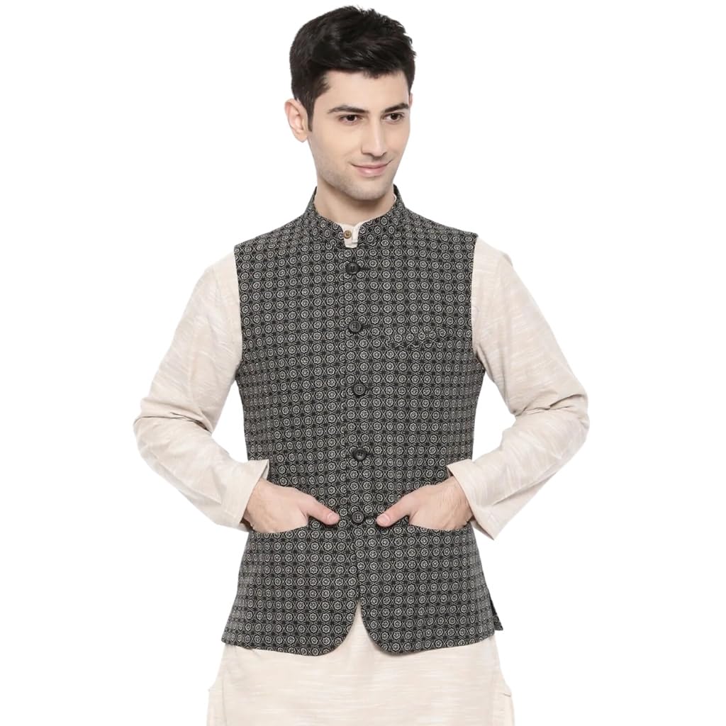 The Indian Garage CoMen Slim Fit Abstract Waist Coat
