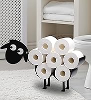 Vista 14 de Black Antler - Soporte de papel higiénico de metal, organizador de papel higiénico decorativo de metal para baños, capacidad para 8 rollos