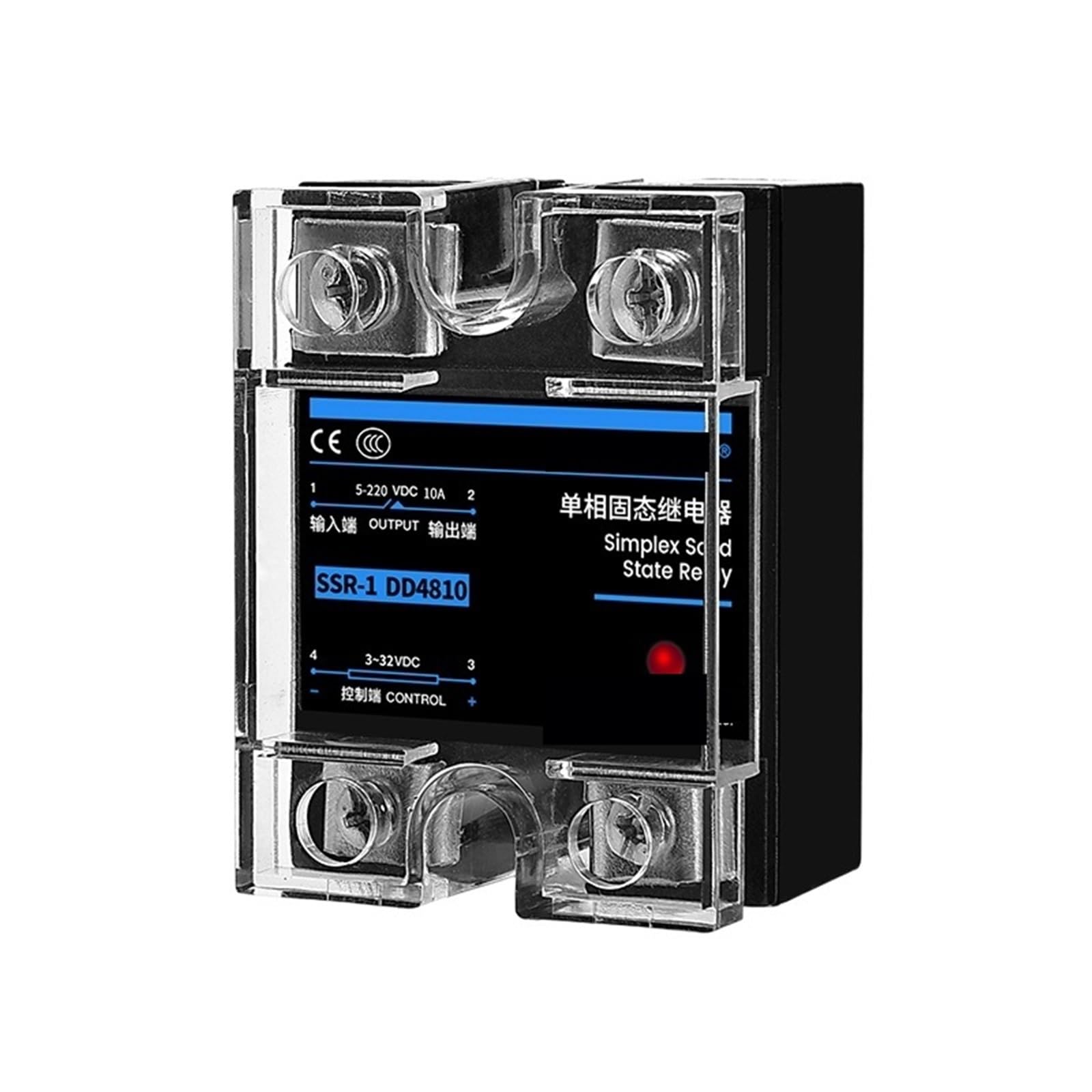 SSR-40DD SSR 10A 25A 40A 60A 80A 100A 120A DD Modulo relè a stato solido for controllo temperatura PID(SSR-120A)