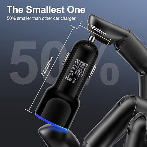 Miniatura 4 de Cargador de coche para teléfono Android, adaptador de carga rápida para Samsung Galaxy S25FE/S25 Ultra/A16 5G/A17/A56/A55/A54/A53/A15/A26/A36/S24