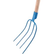 Spade Fork Hay Fork 4 Prong Fork for Garden with Handle 115 cm Fork for Stable Farm High-Quality Steel Manure Fork Robust Manure Fork for Gardeners and Farmers Wire Fork
