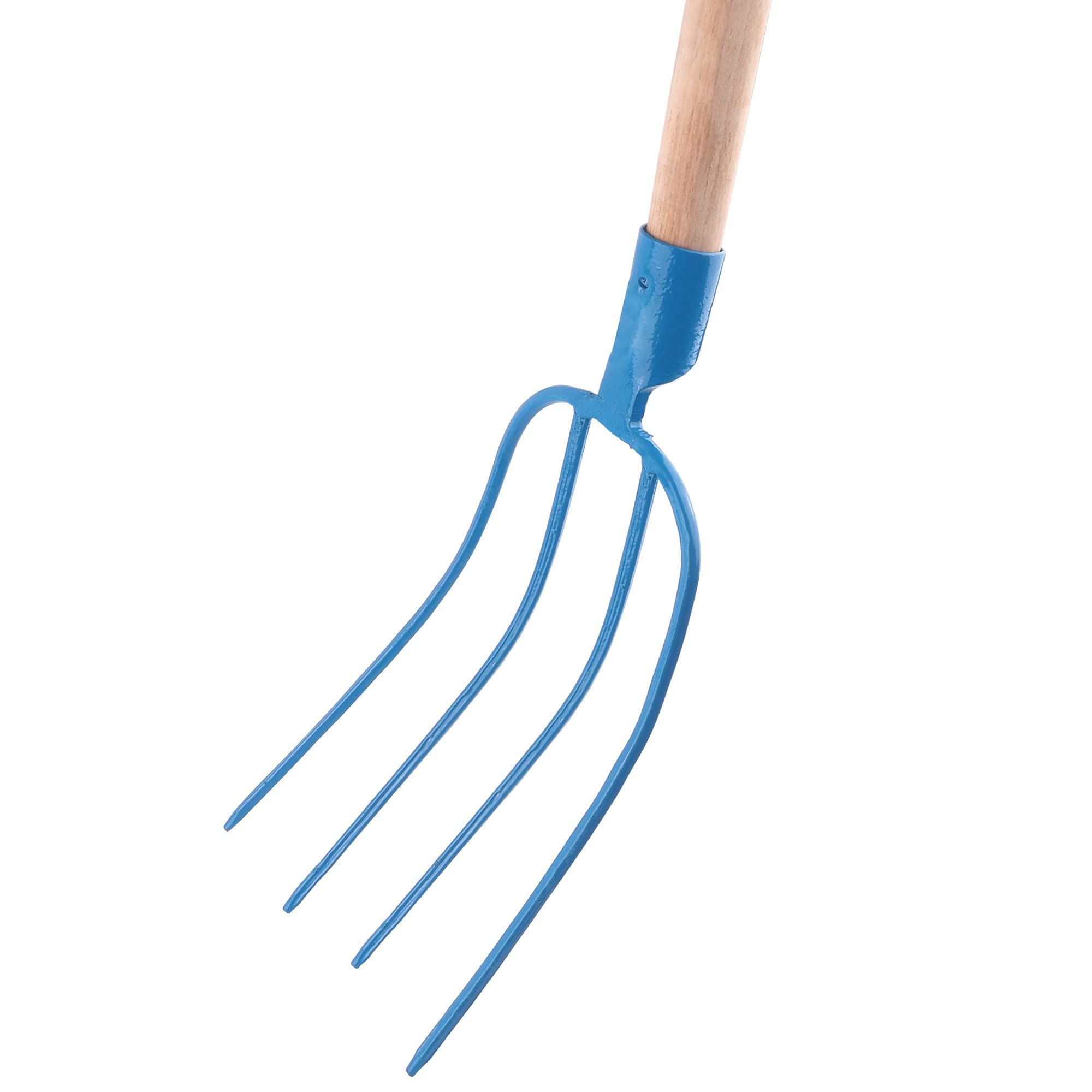 Fourche à foin, fourche à fumier, fourche 4 dents pour jardin avec manche 115 cm, forche pour écurie, ferme en acier de haute qualité, fourche à fumier robuste pour le jardinier et