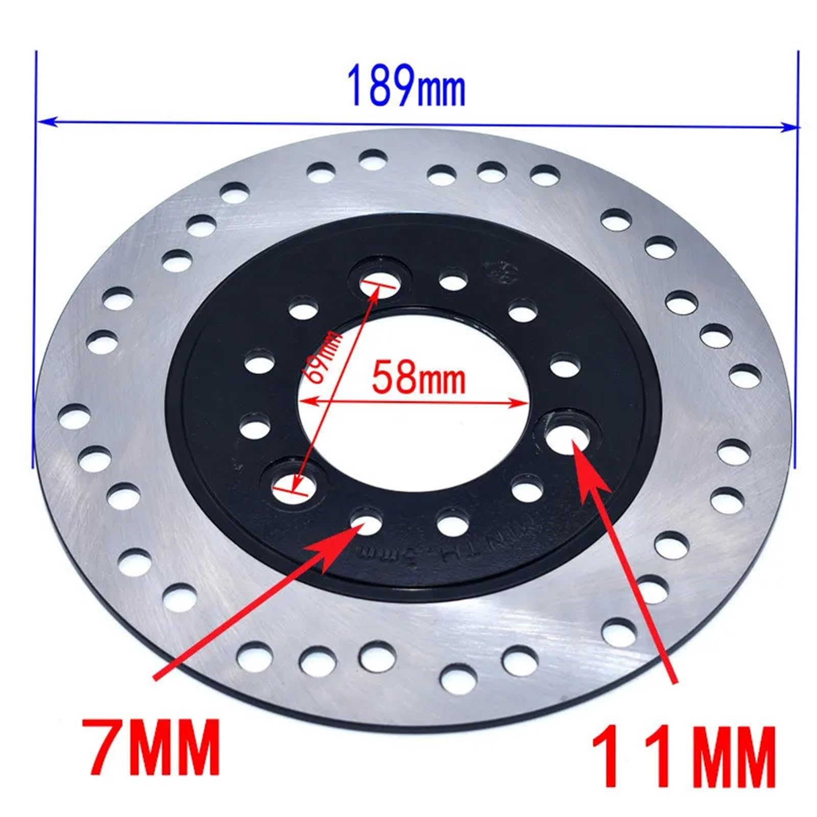 Per GY6 Scooter I Motociclo ATV Ciclomotore Go Kart 160 170 180 190mm Disco freno anteriore o posteriore Foro interno 58mm
