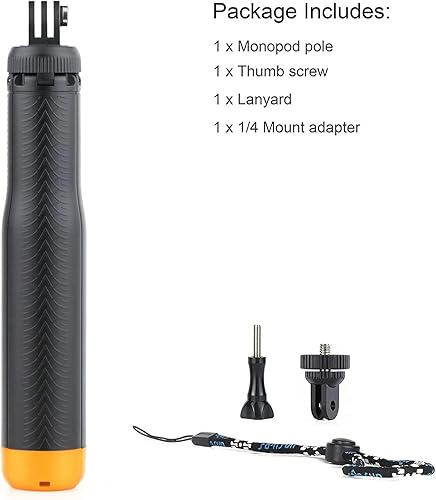 Miniatura 6 de SOONSUN Trípode flotante 4 en 1 para GoPro Hero 13 12 11 10 9 8 7 6 5 4 Session Max, AKASO, SJCAM cámara de acción, extensión impermeable monopie