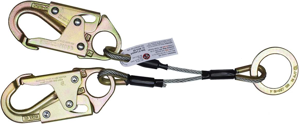 6515-SH Super Anchor 2-D Lanyard with Double Locking Steel Snaphooks