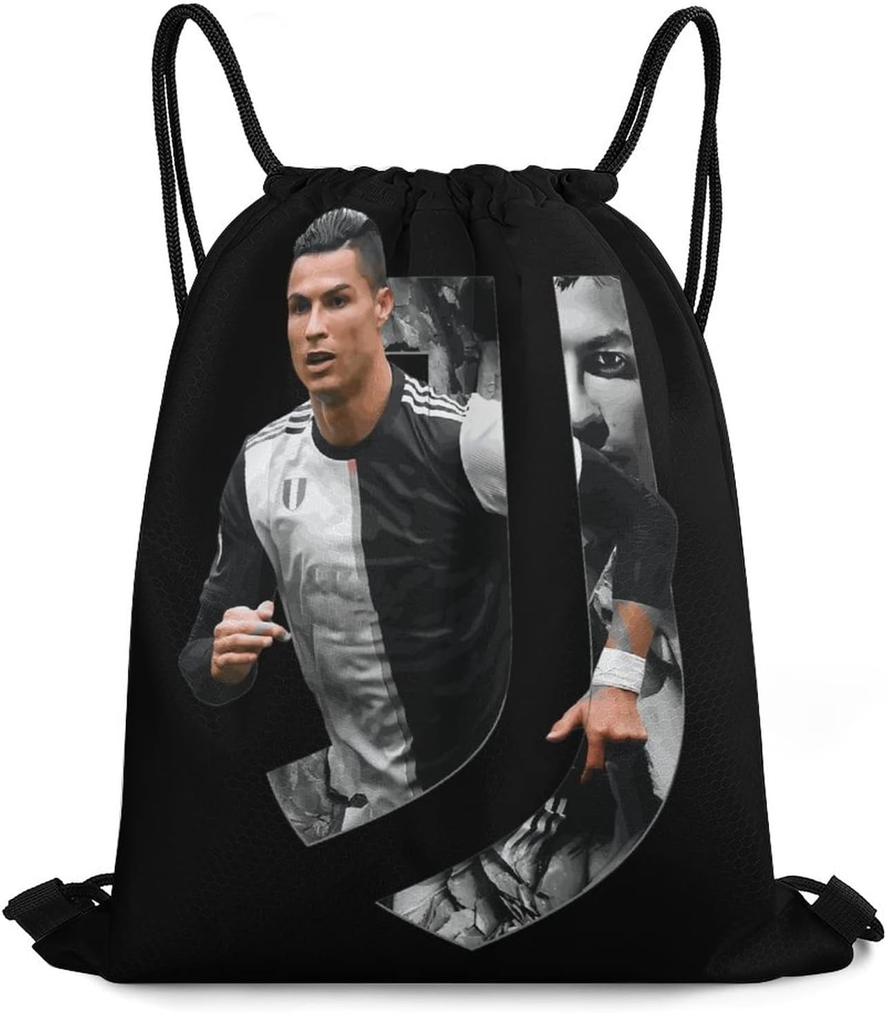 Cristiano Ronaldo Gymsack, Knapsack, Drawstring Bag, Pool Bag, Storage Bag, Shoe Case, Gym Bag, Storage Pouch, Eco Bag, Drawstring Bag, Sports Bag, Large Capacity, Foldable, Lightweight, Work Commute,