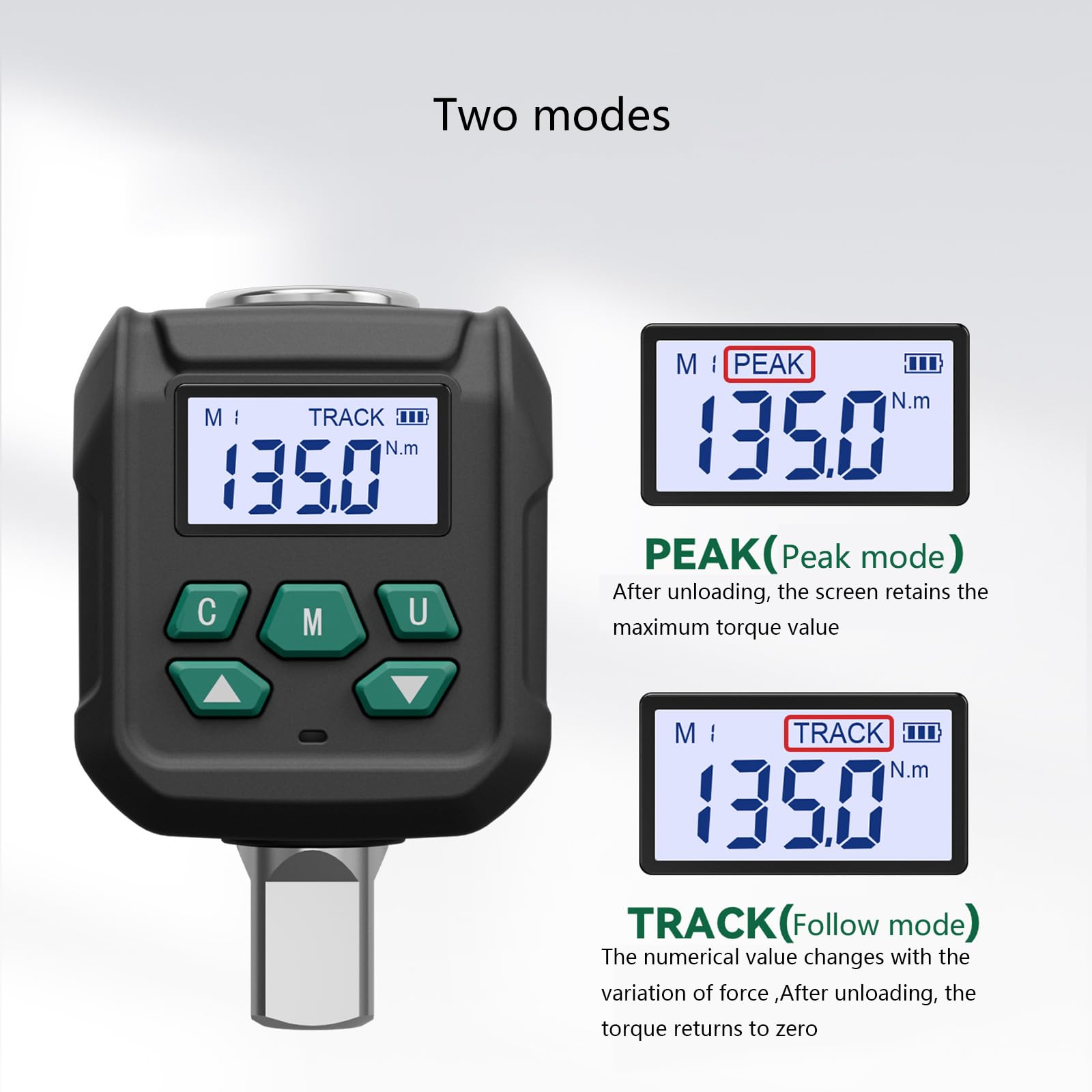 Adaptador De Torsión Electrónico 0 5 Pulgadas Precisión Adaptador Digital Uso Simple Para Mantenimiento Automóviles Ensamblaje Bicicletas Herramienta
