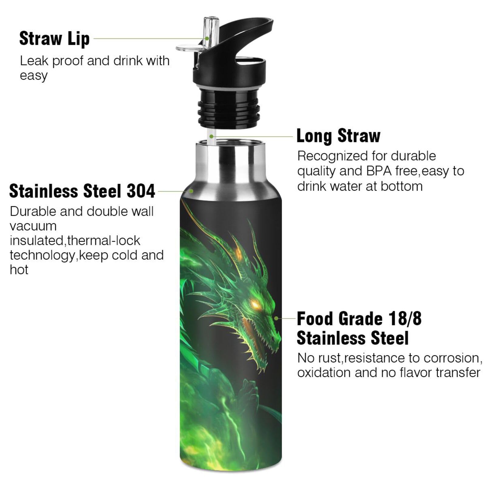 Gourde Isotherme Inox Pura Kiki 260 Ml Avec Paille Pour Enfants