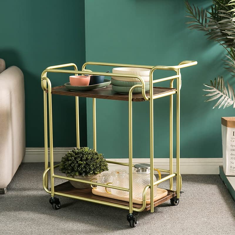 Carrito bar restaurante para comedor y mesa auxiliar móvil 6
