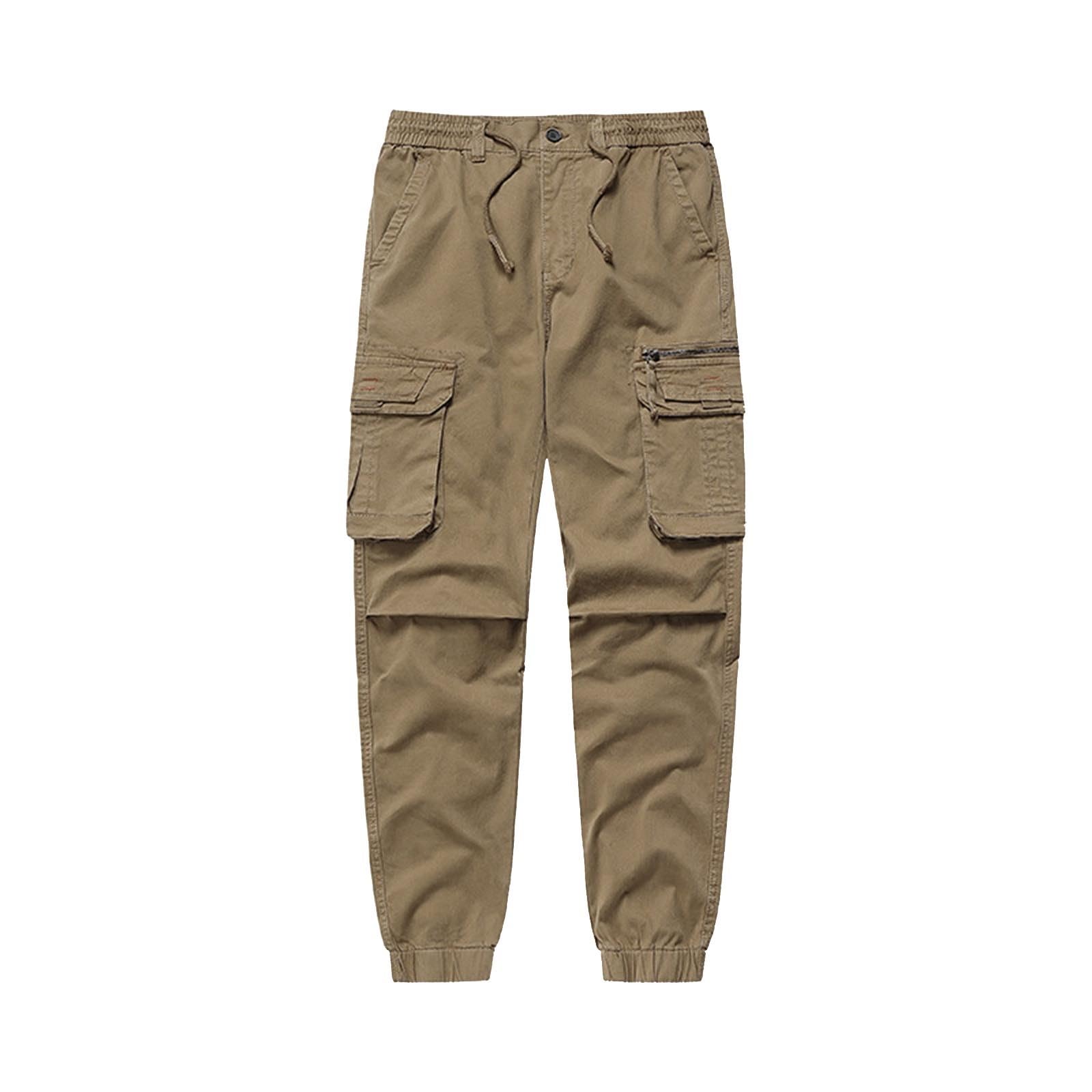 Cargohose Herren Hose Jogger Chino Cargo Hosen Stretch Sporthose Herren Hose mit Taschen Slim Fit Freizeithose Arbeitshose mit Elastischem Bund Baumwolle Chino Hosen Freizeit Outdoorhose