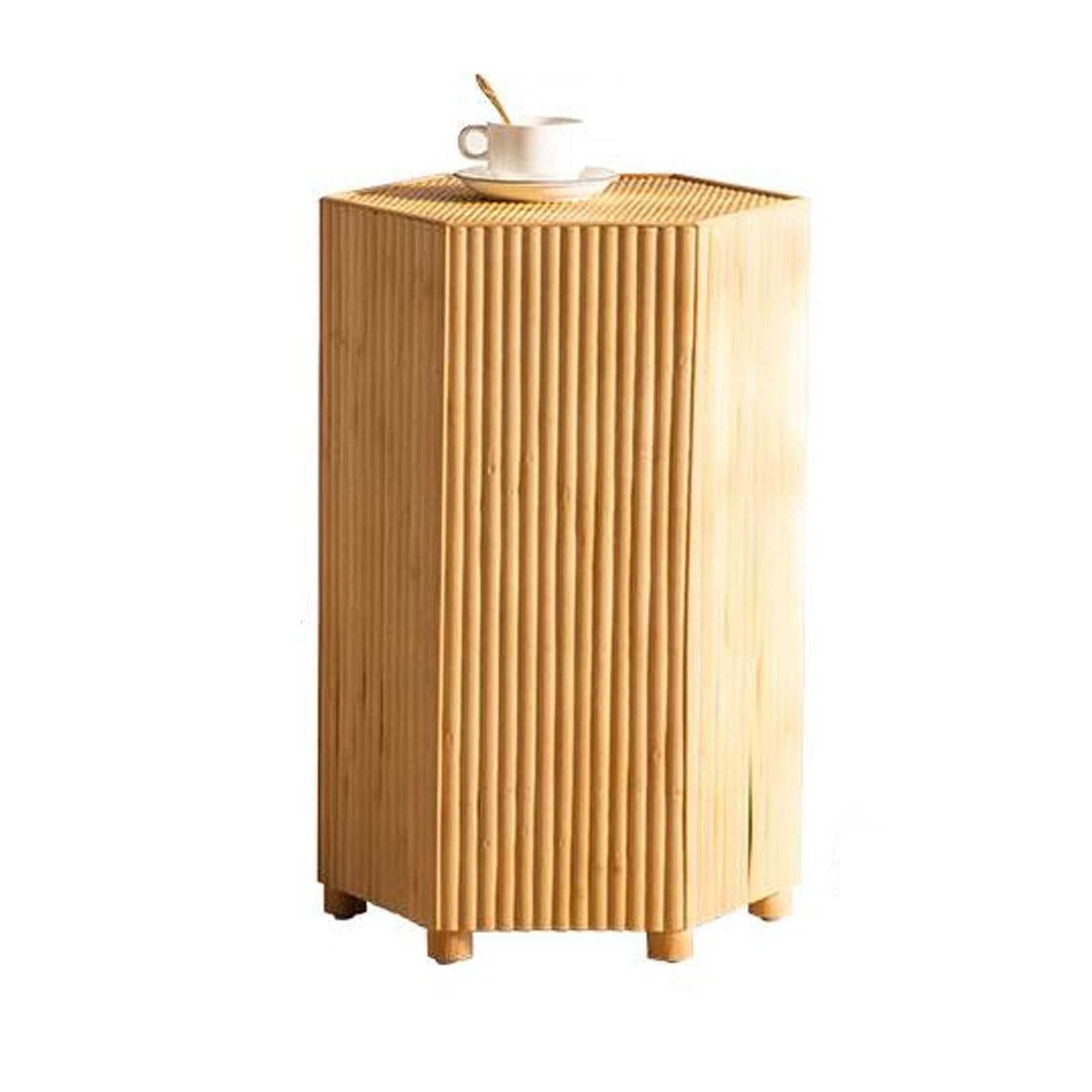 Table d'appoint avec plateau tissé main et petite table basse en bois de salon
