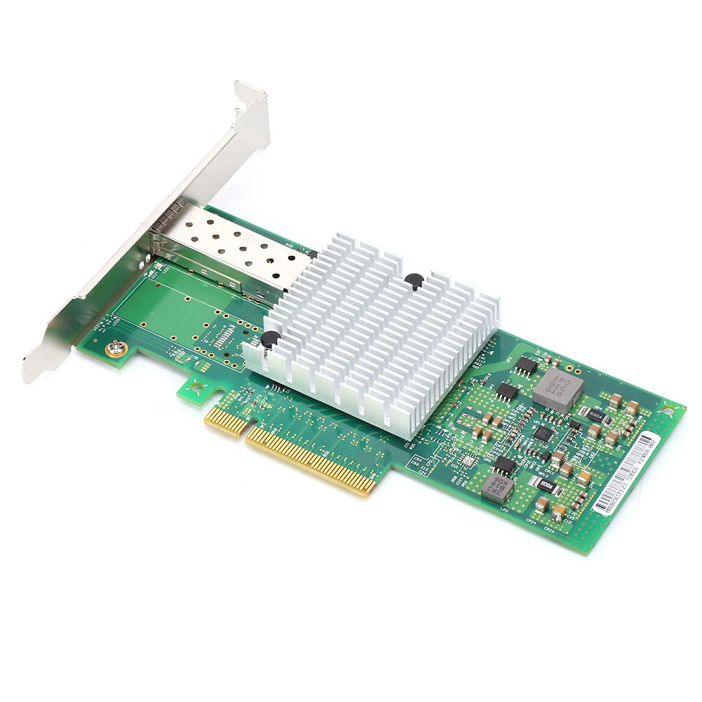 ASHATA Carte Réseau PCIE, Carte Réseau Fibre Optique 10 Gbit/s, Port Unique pour Puce 82599EN E10G41BTDA X520-DA1, Carte Réseau Gigabit avec Interface Carte mère: PCI-Express 2.0 5.0