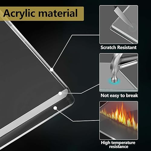 Miniatura 3 de ETomey Cubierta de teclado anti gato 20 "Soporte de monitor grande 2 en 1 Cubierta de teclado de acrílico transparente Soporte de monitor de