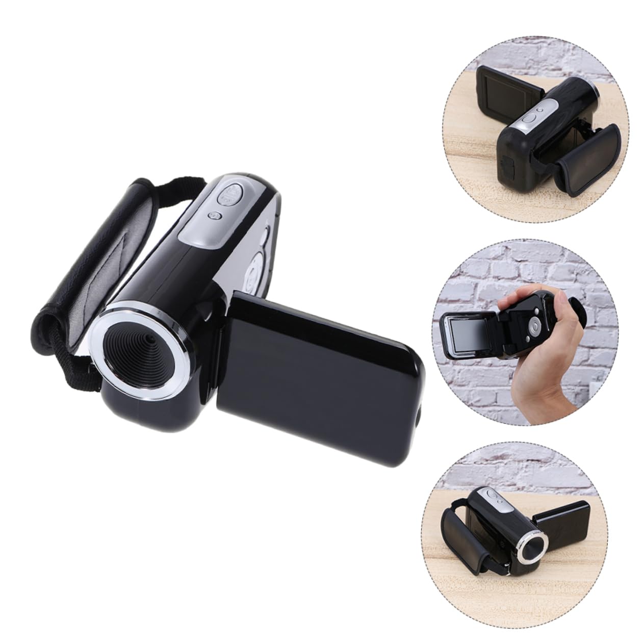 NUOBESTY Caméscope Numérique Mini Dv 16mp Interpolation Écran Tft 2 Pouces, Zoom Numérique 16x, Plastique Léger, Fonction USB 1.1, Alimenté par 3 Piles AAA