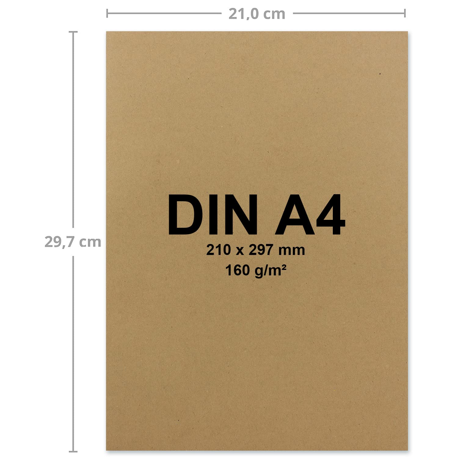 500 arkuszy karton kolorowy DIN A4 – kolor: piaskowy brązowy papier typu kraft 160 g/m² matowa powierzchnia – papier do rysowania gliny papier do majsterkowania karton – Glüxx-Agent