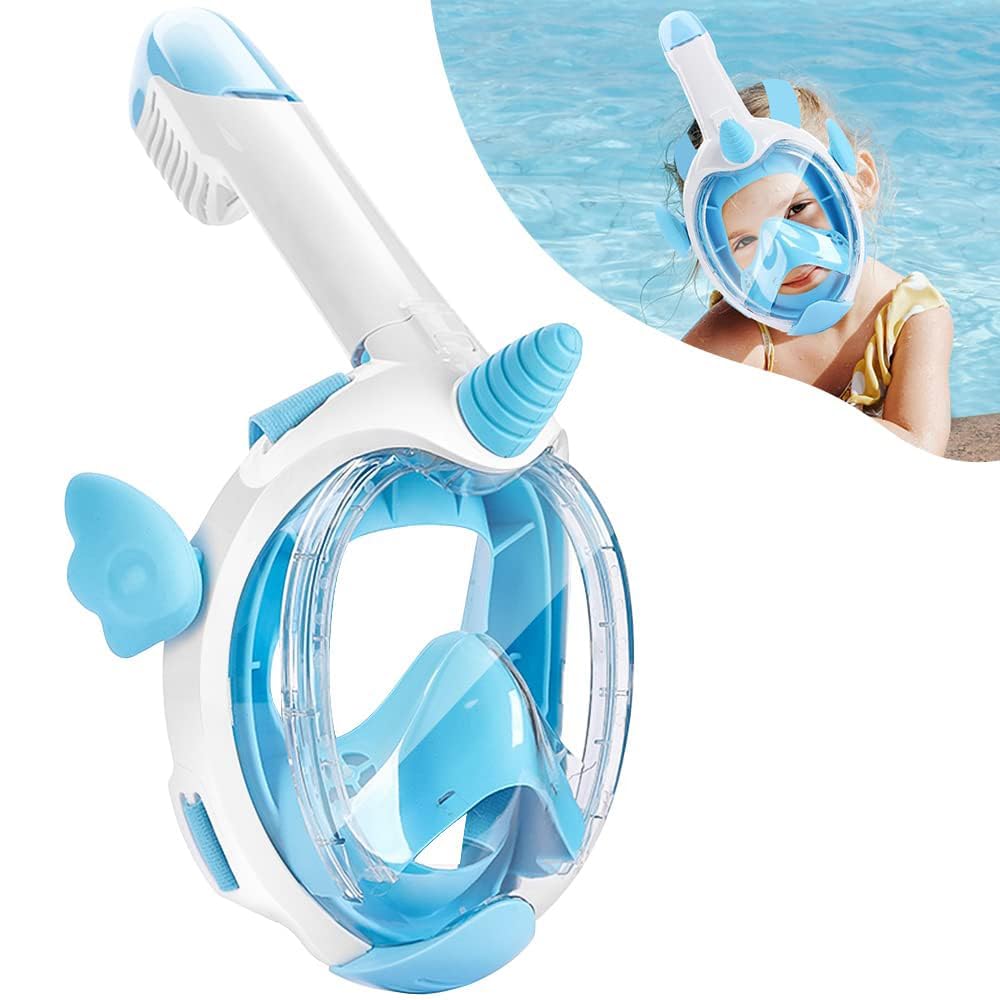 Children's Snorkel Mask G2RISE Kids Full Face Snorkel Mask - Anti-Leak ...