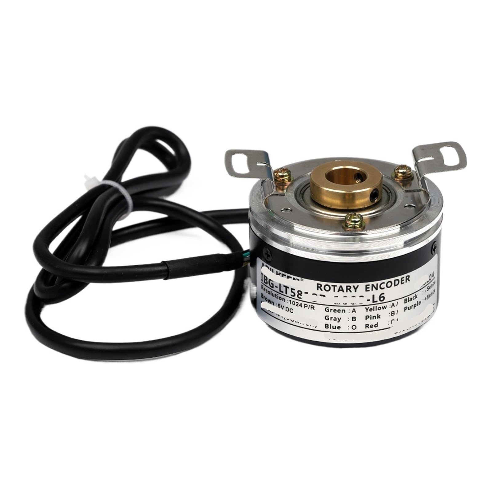 58 mm Inkrementaldrehgeber 12 Durchgangslochwelle Fotoelektrizität(5V Drive Output,512 PPR)